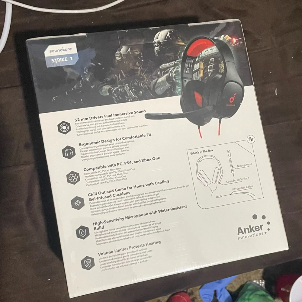 Anker Soundcore Strike 1 gaming headset NEW SEALED